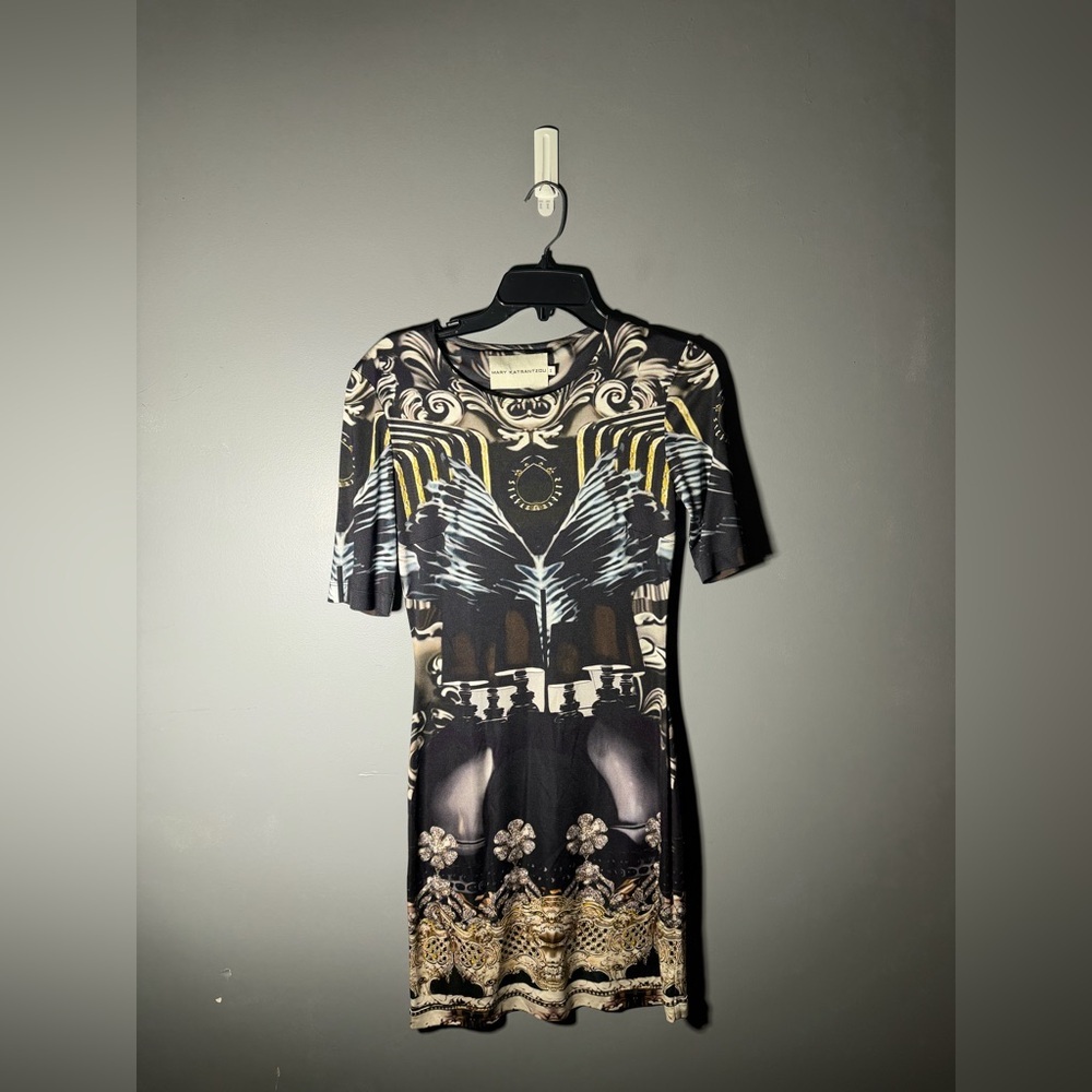 Mary Katrantzou Patterned Silk Printed Dress Size Medium